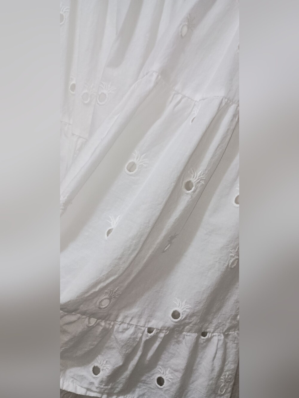 Simply Southern White Eyelet Tiered Mini Dress With Pineapple Cutout XLarge - Picture 6 of 8